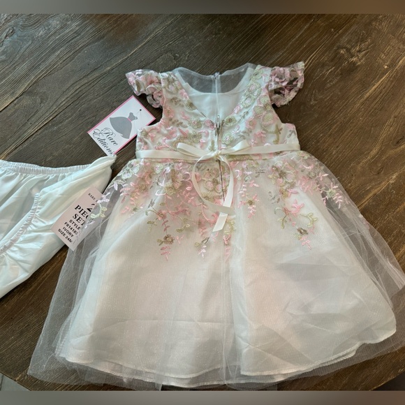 NWT Rare Editions Baby Girl Embroidered Dress with Matching Bloomers 24 Months - Picture 4 of 7
